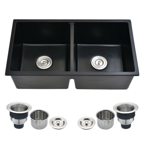 Double Bowl Undermount Quartz Sink