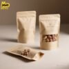 Matte Brown Zipper Stand-Up Kraft Bag