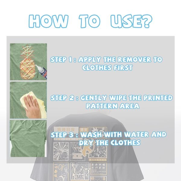 Fabric Print Pattern Removal Cleaner