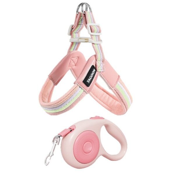 Dog leash chest strap vest